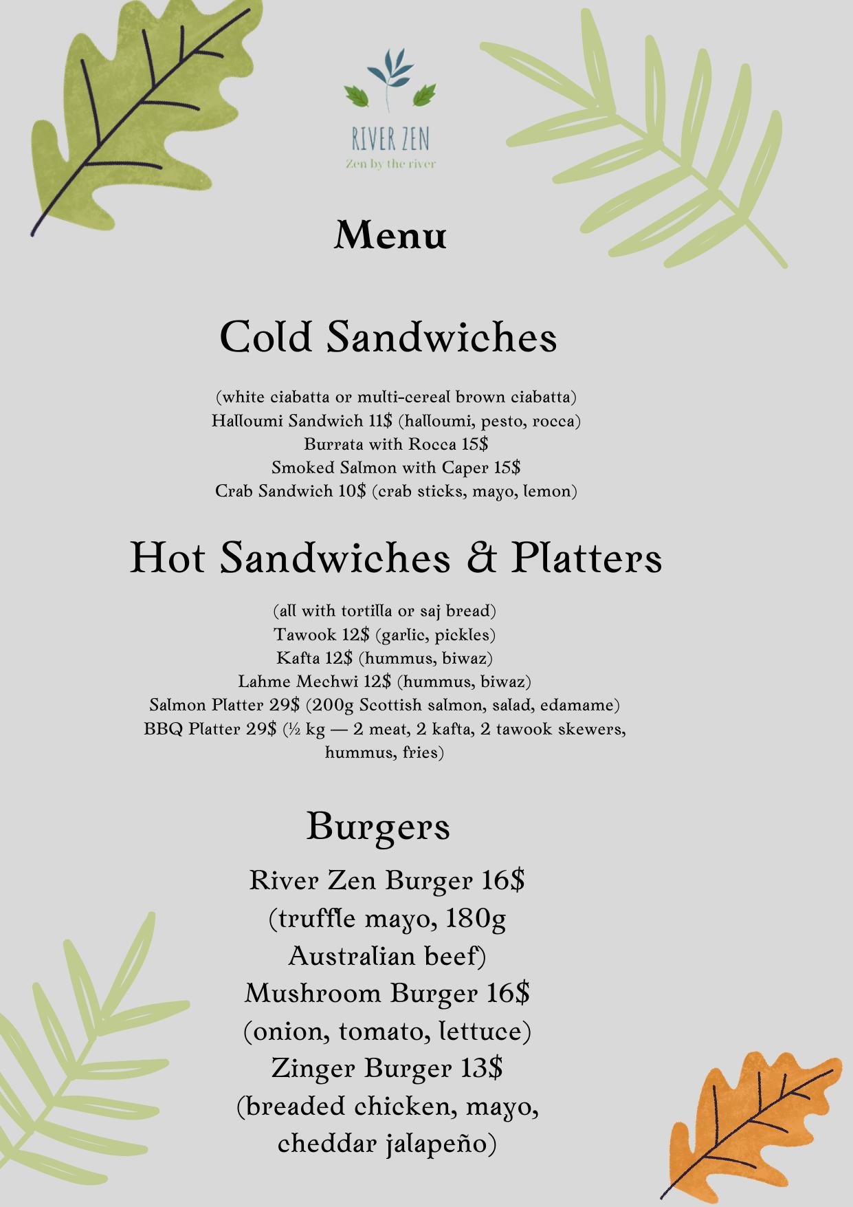 Menu page 2