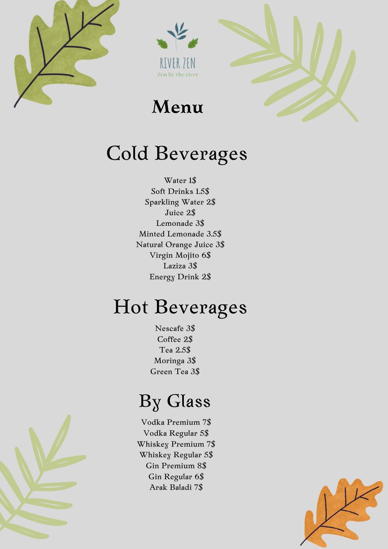 Menu page 3
